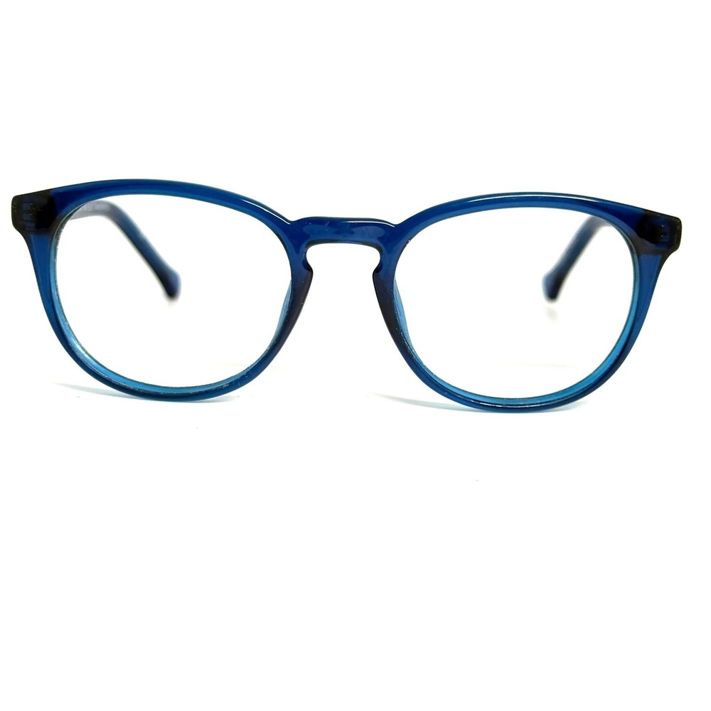 Advantage Max Blue Transparent Round Eyeglass Frames 45-17-125mm 24742